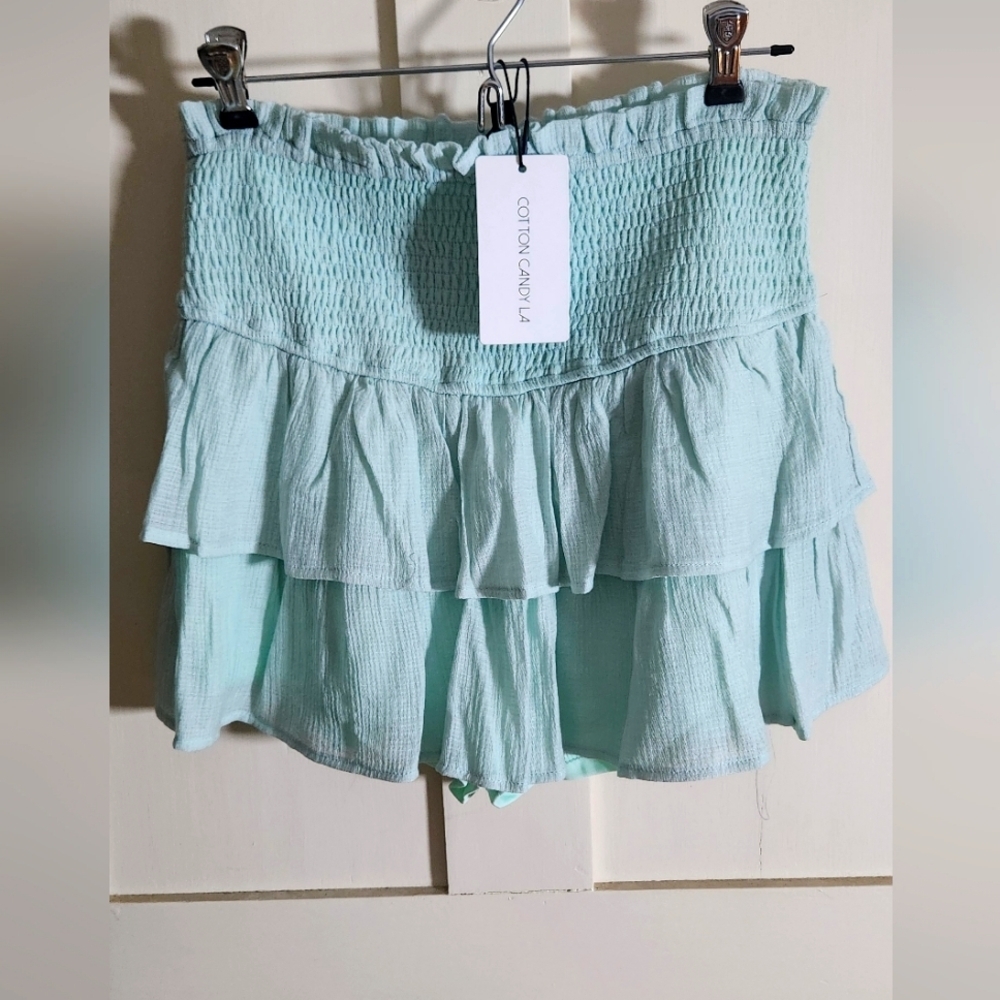 Cotton Candy LA pastel Ruffle Skort size L